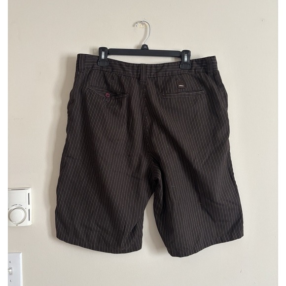 Vintage Y2K Oniell Mens Shorts 36 Waist Brown Striped Outdoor Skater Grunge 00s - Picture 6 of 6